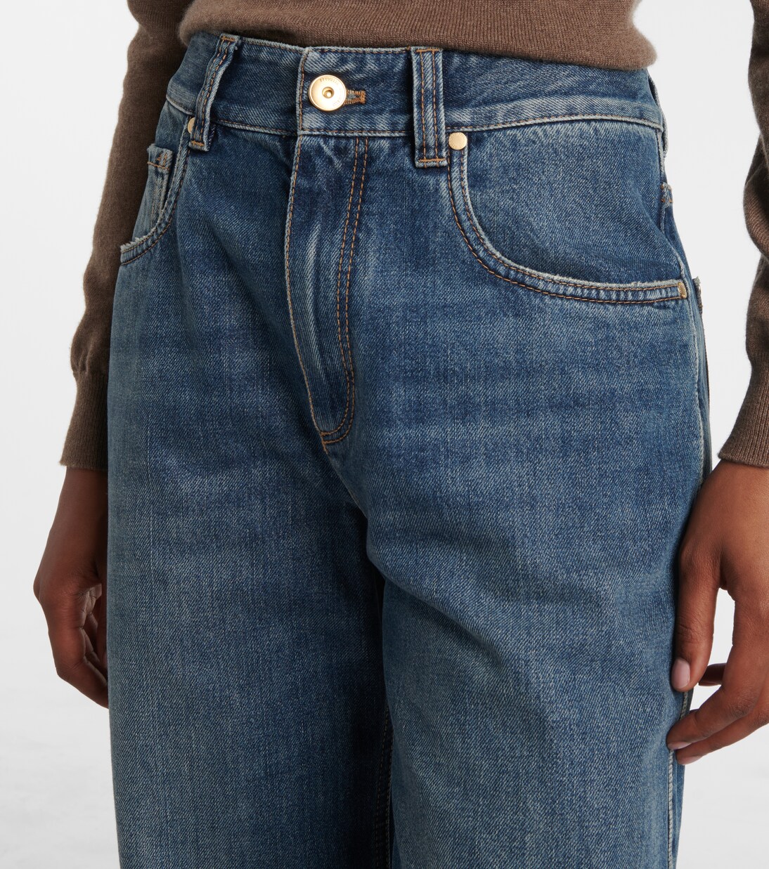 Monili high-rise wide-leg jeans | Brunello Cucinelli
