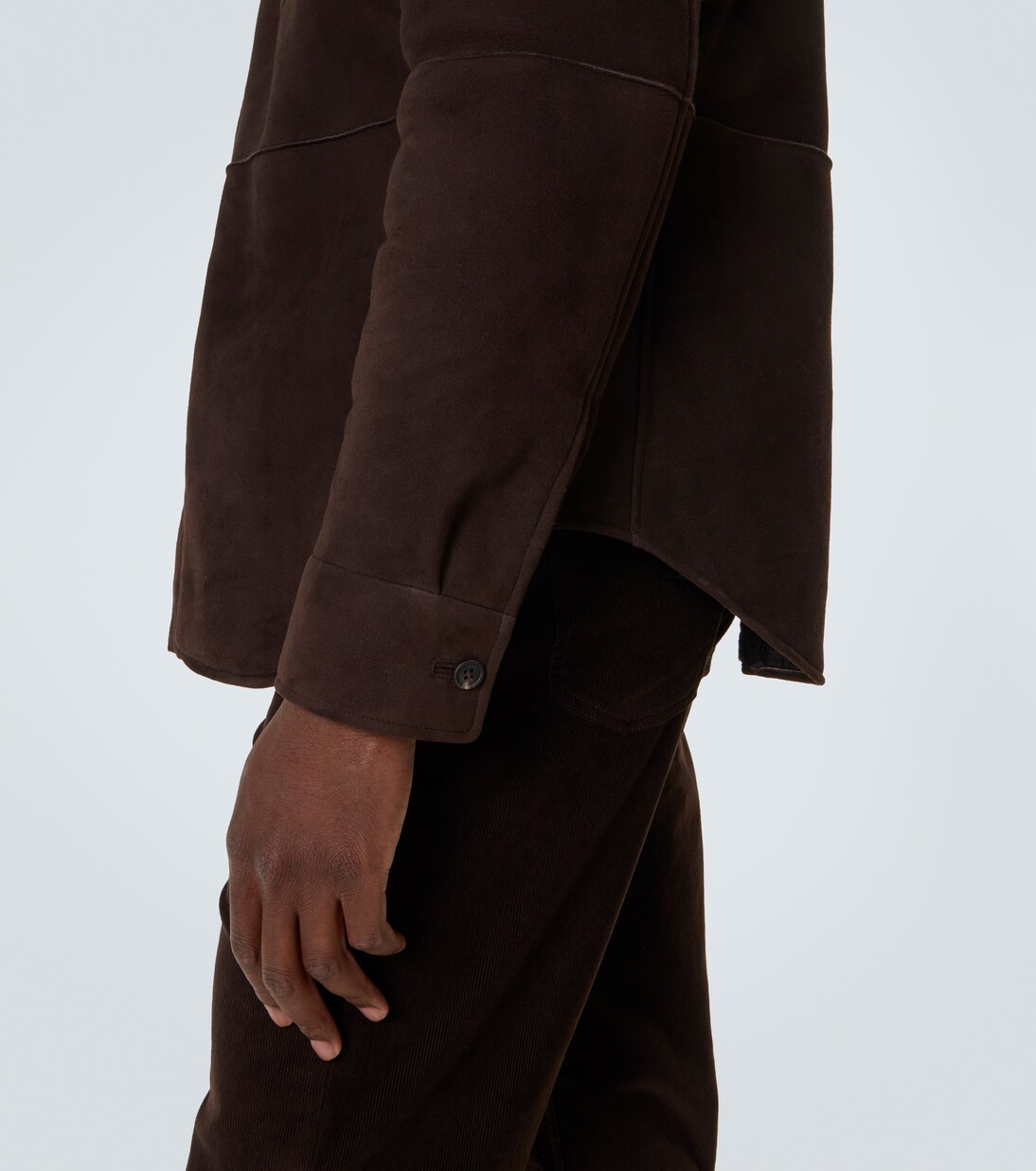 Jacke Bento aus Veloursleder mit Shearling | The Row