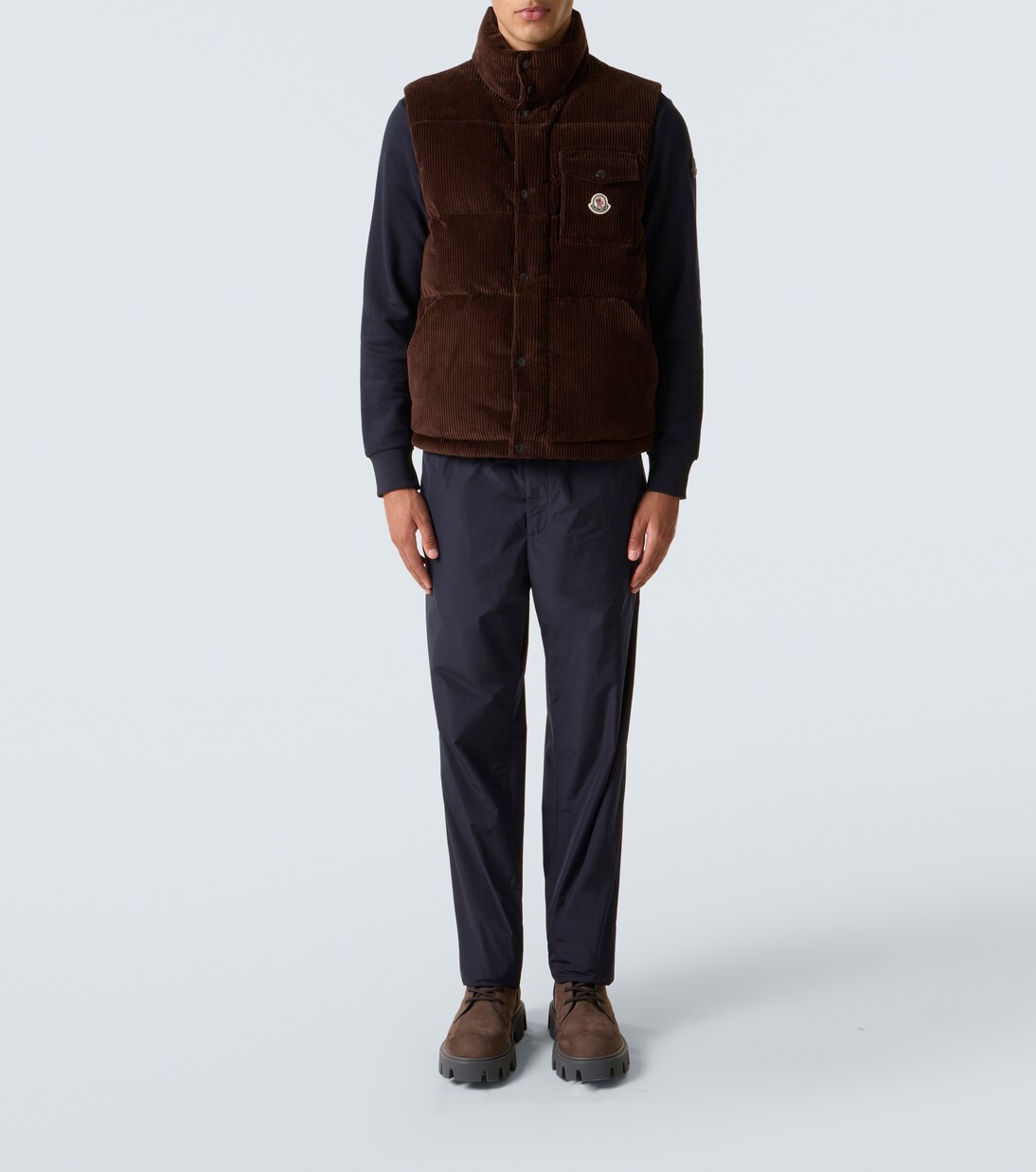 Agen cotton corduroy down vest | Moncler