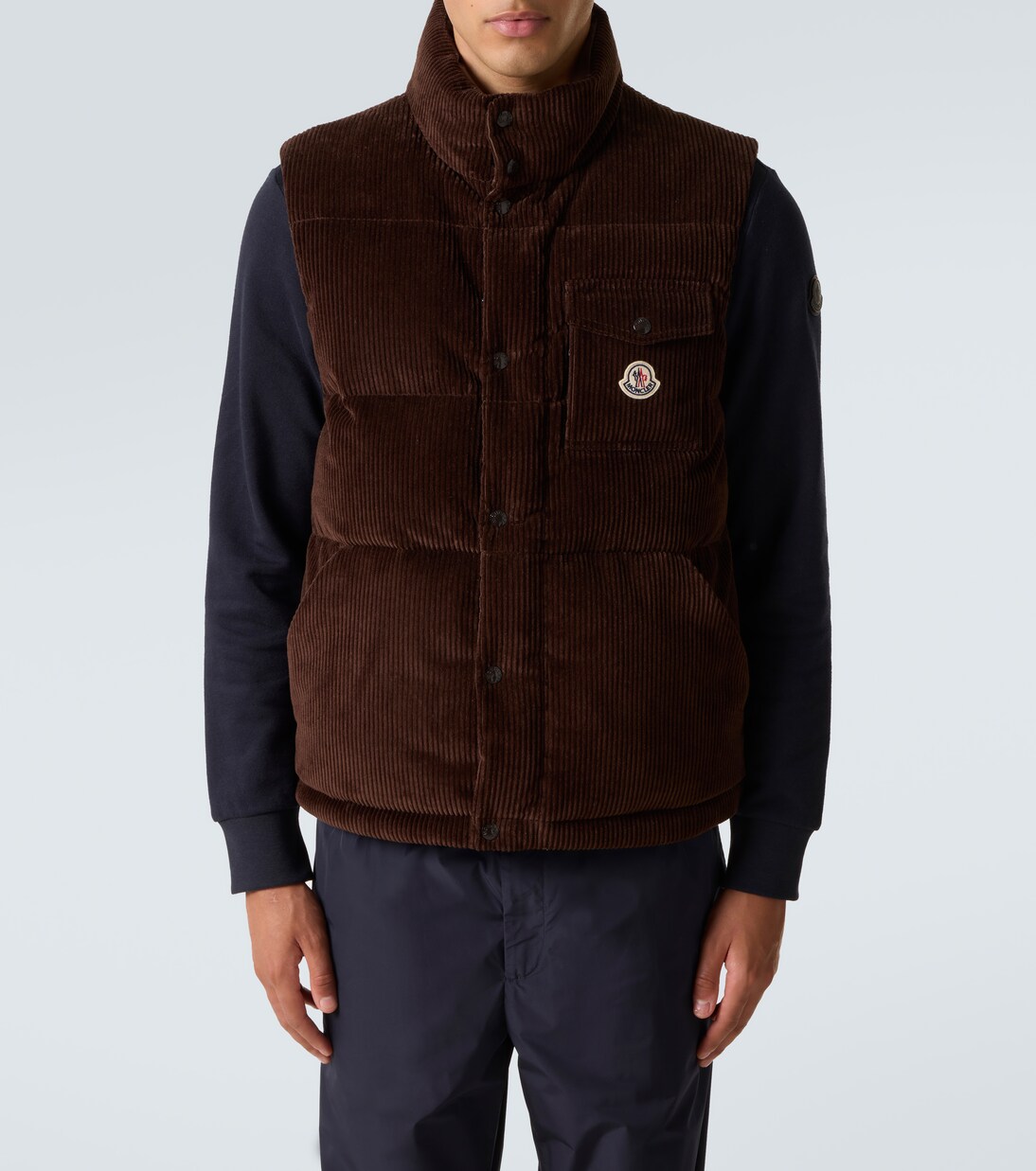 Agen cotton corduroy down vest | Moncler