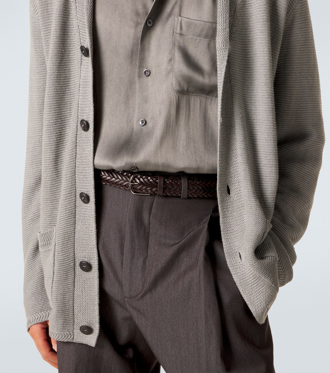 Braided leather belt | Giorgio Armani