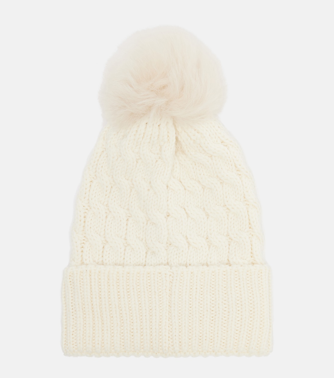 Logo shearling-trimmed virgin wool beanie | Moncler