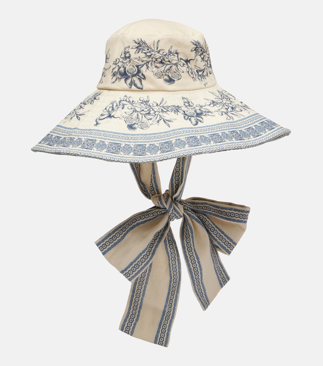 Villa Romantica printed linen sun hat | Alémais