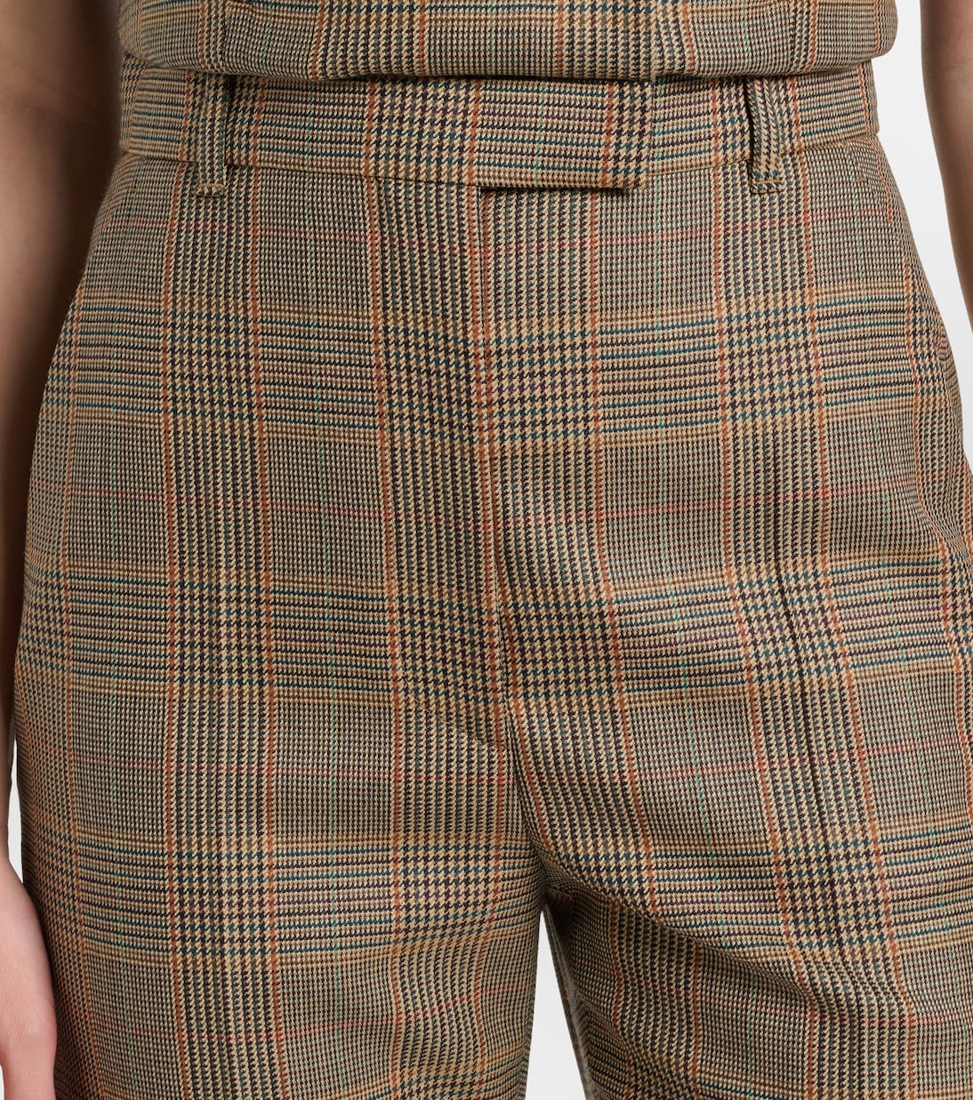 Pantalon droit Country Check en laine | McQueen