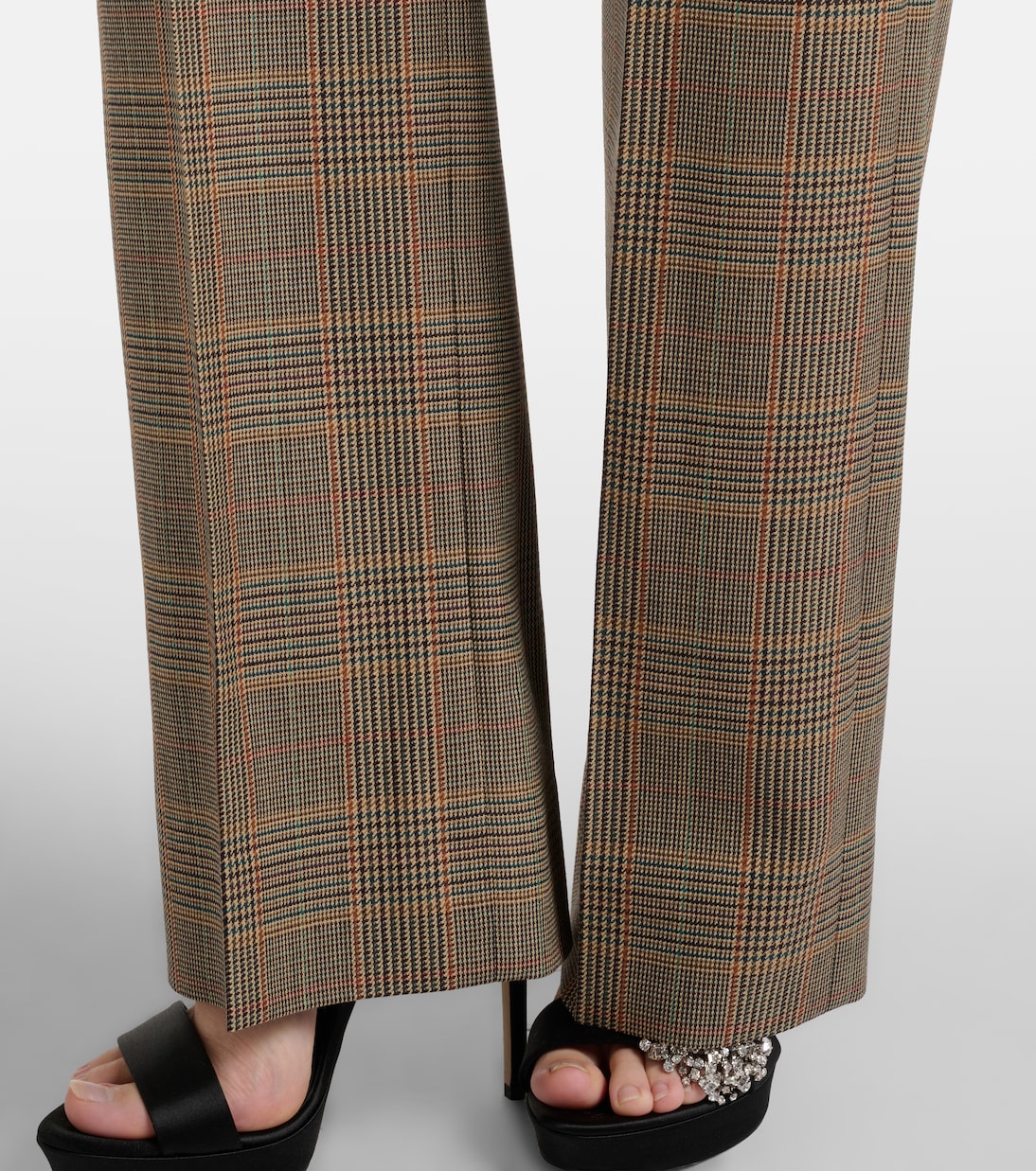 Pantalon droit Country Check en laine | McQueen