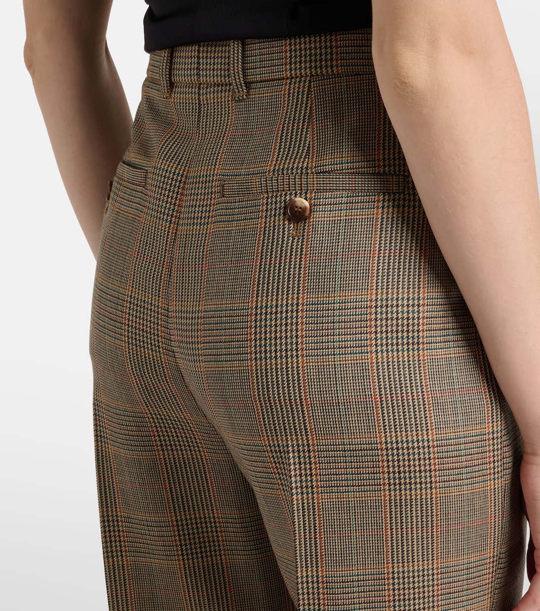 Pantalon droit Country Check en laine | McQueen