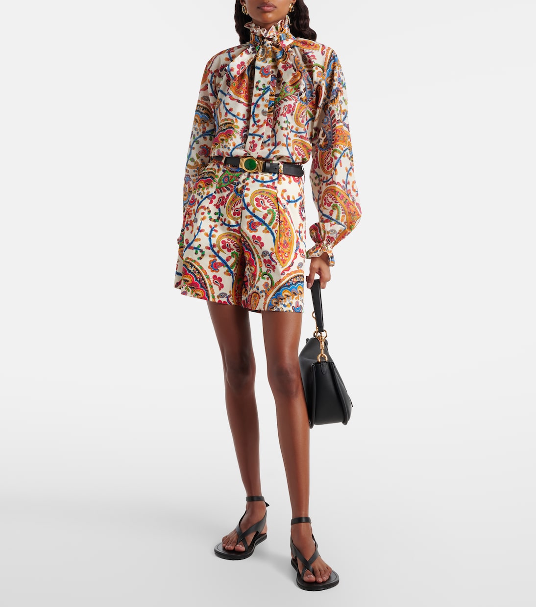 Blusa de algodón y seda estampada | Etro