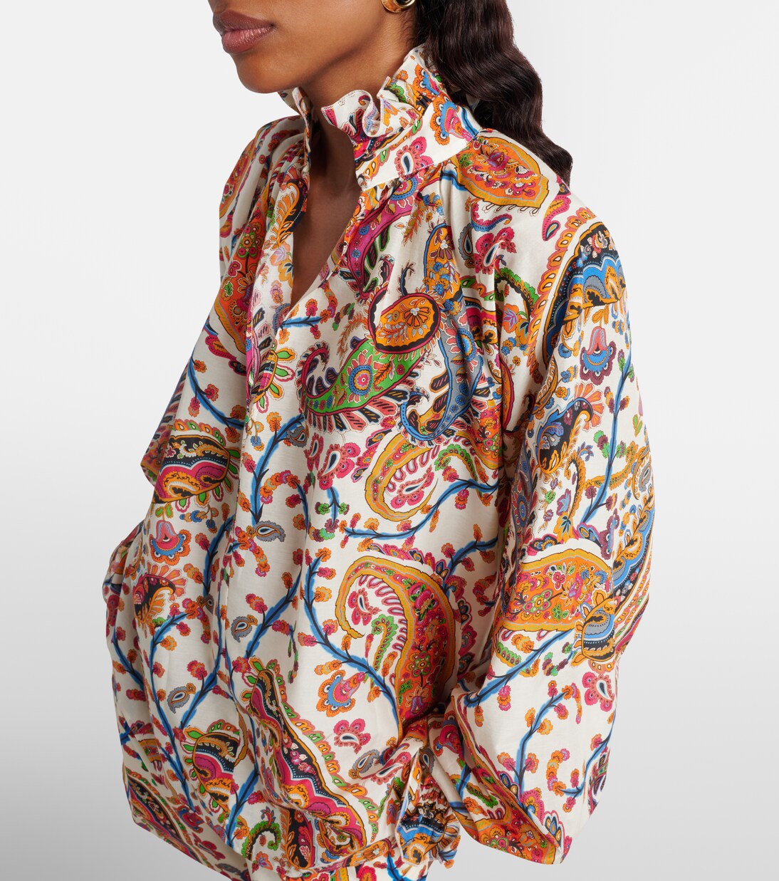 Blusa de algodón y seda estampada | Etro