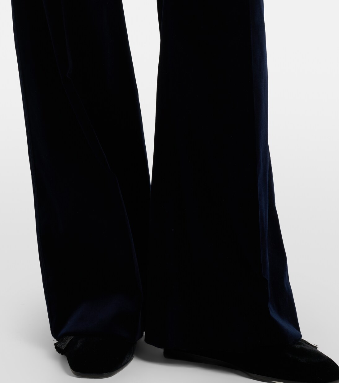 Satin-trimmed velvet wide-leg pants | Victoria Beckham