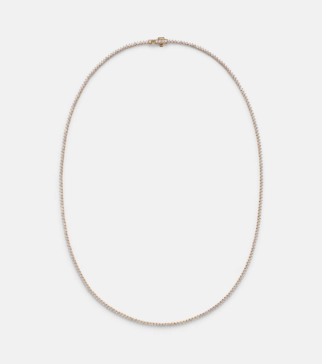 14kt gold (585/1000) tennis necklace with diamonds | Stone and Strand