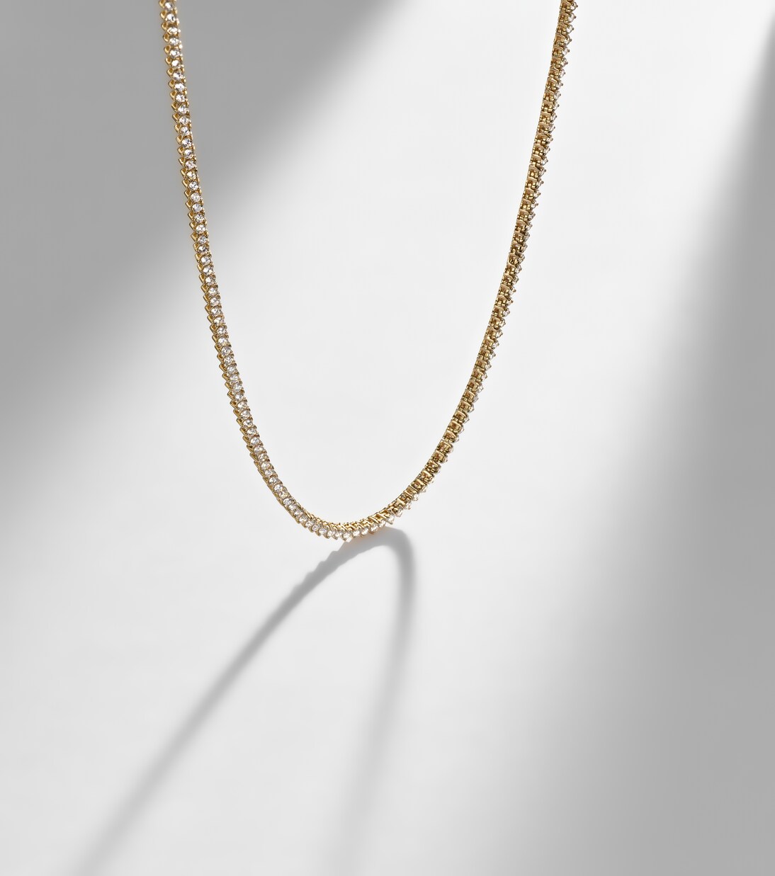 14kt gold (585/1000) tennis necklace with diamonds | Stone and Strand