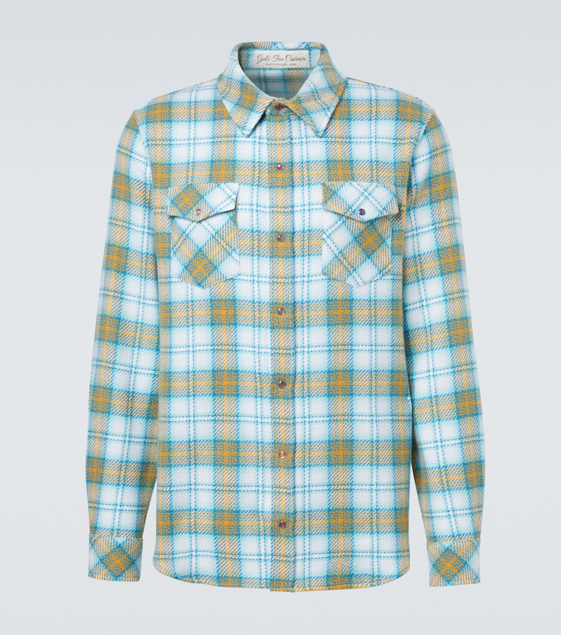 Freedom cashmere shirt with amethyst | God's True Cashmere