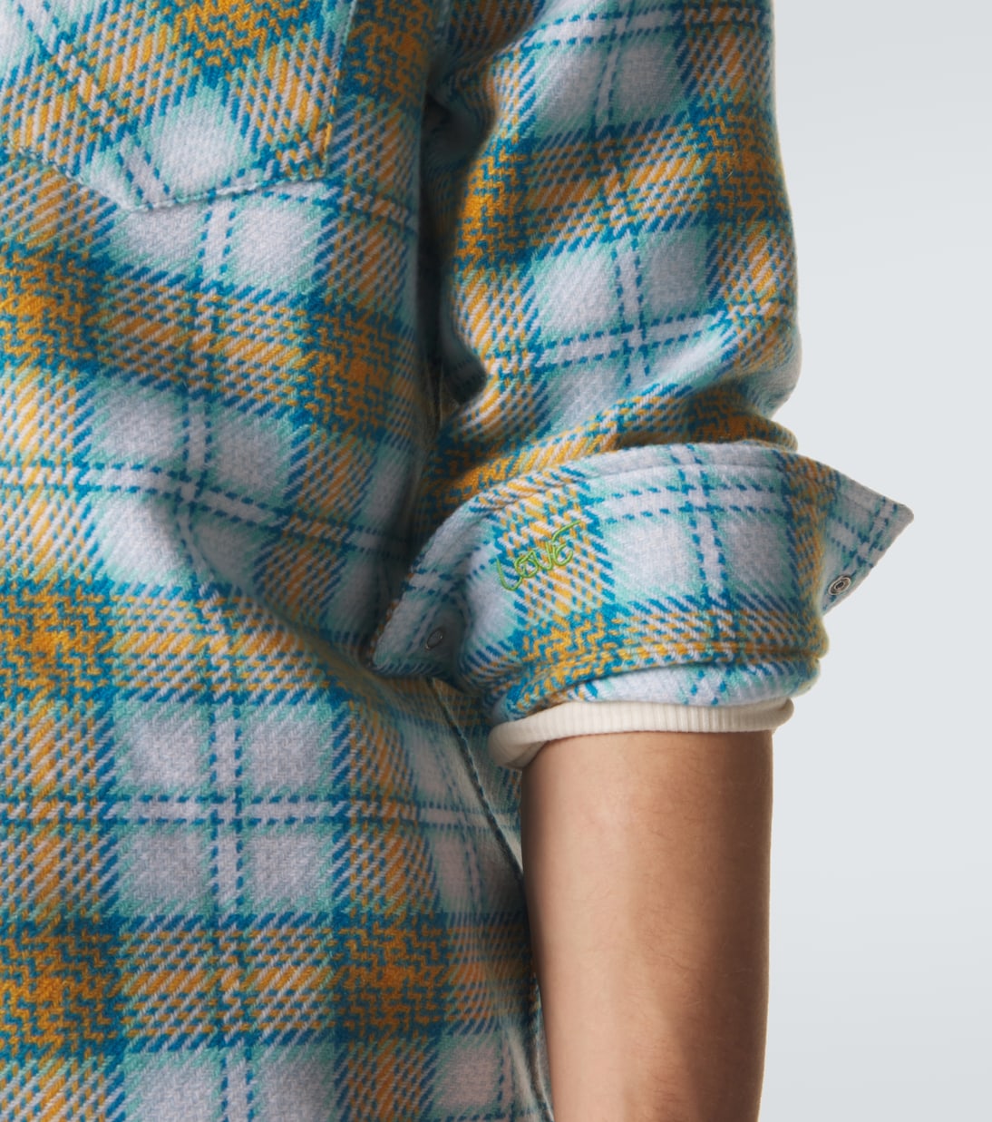 Freedom cashmere shirt with amethyst | God's True Cashmere