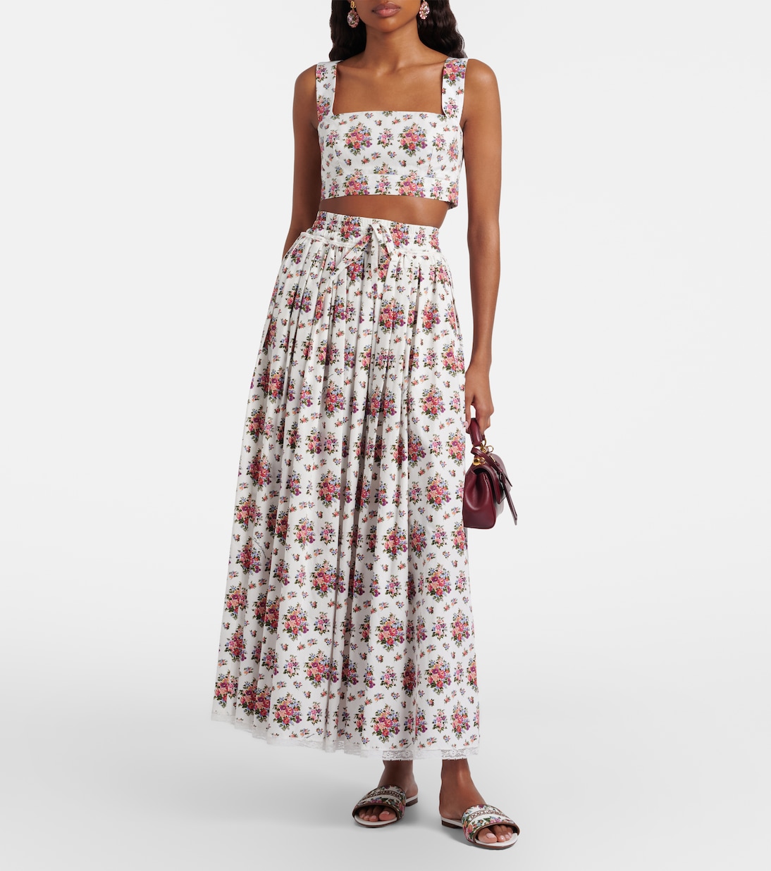 Mules en cuir à fleurs | Dolce&Gabbana