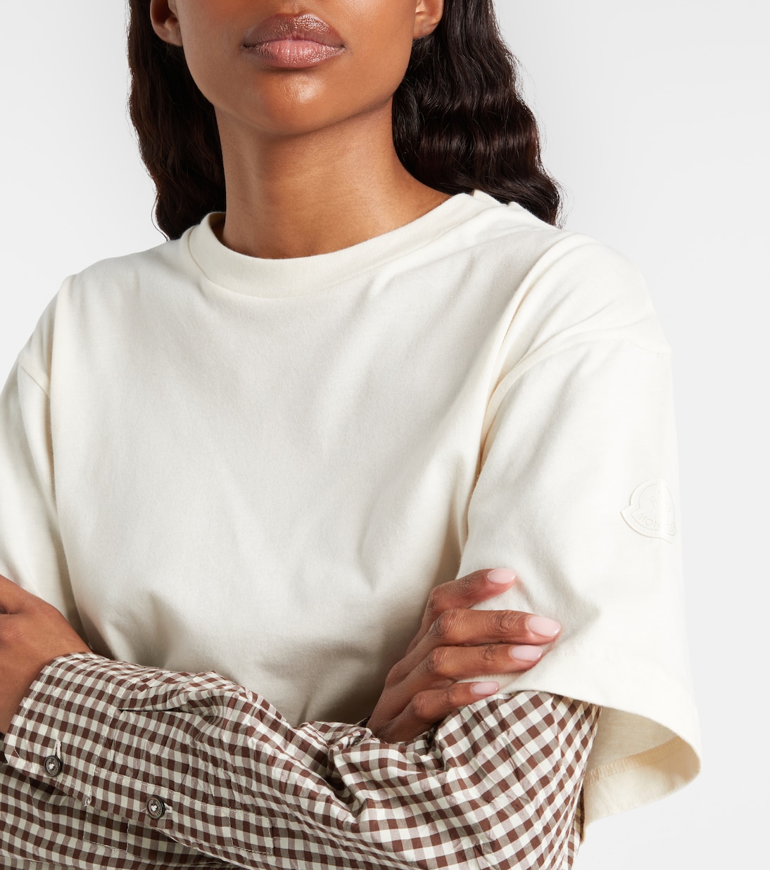 Checked cotton jersey T-shirt | Moncler