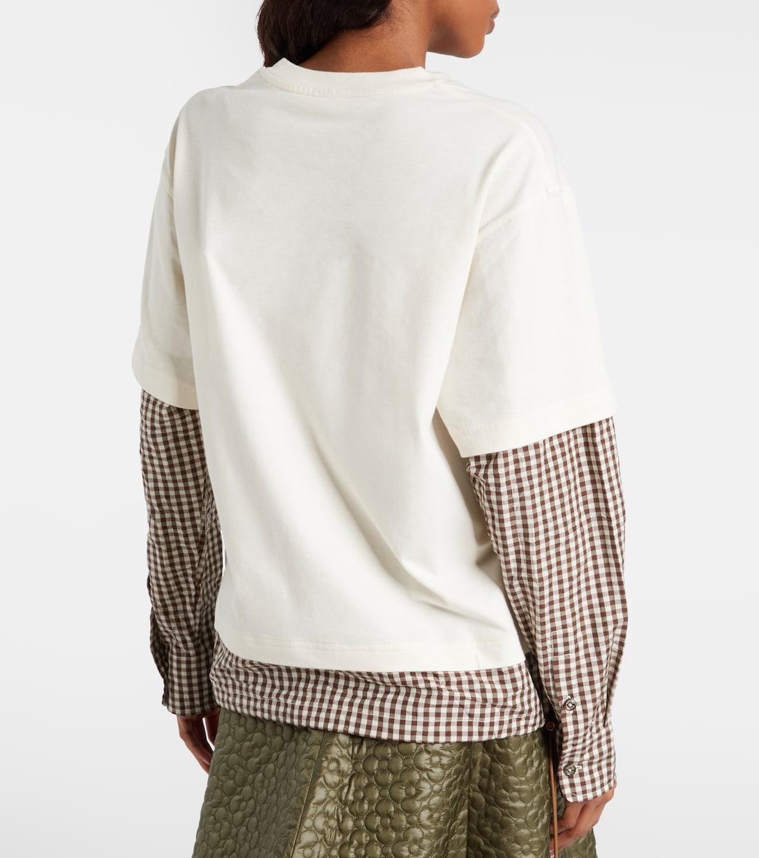 Checked cotton jersey T-shirt | Moncler