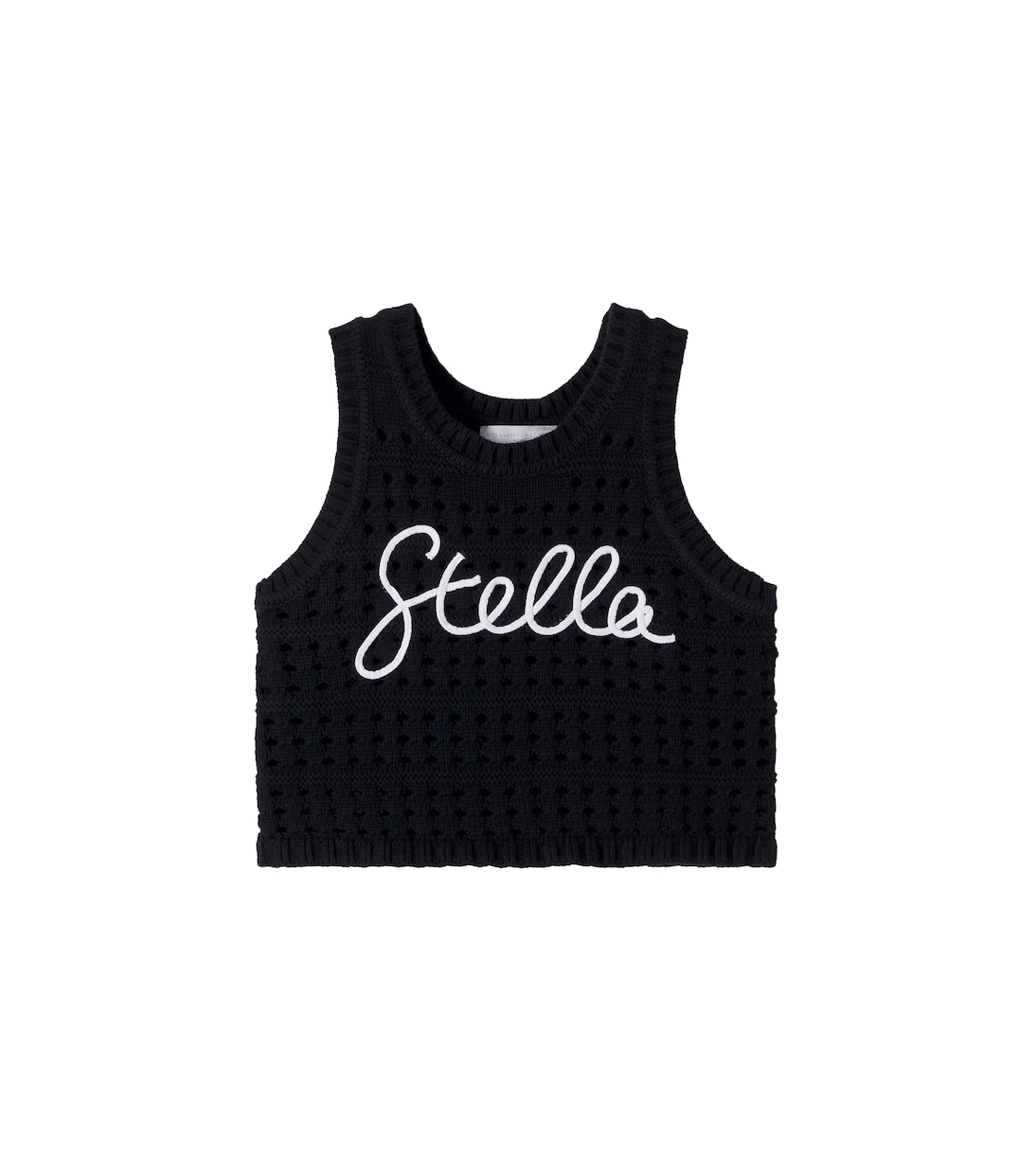 Embroidered crochet cotton tank top | Stella McCartney Kids
