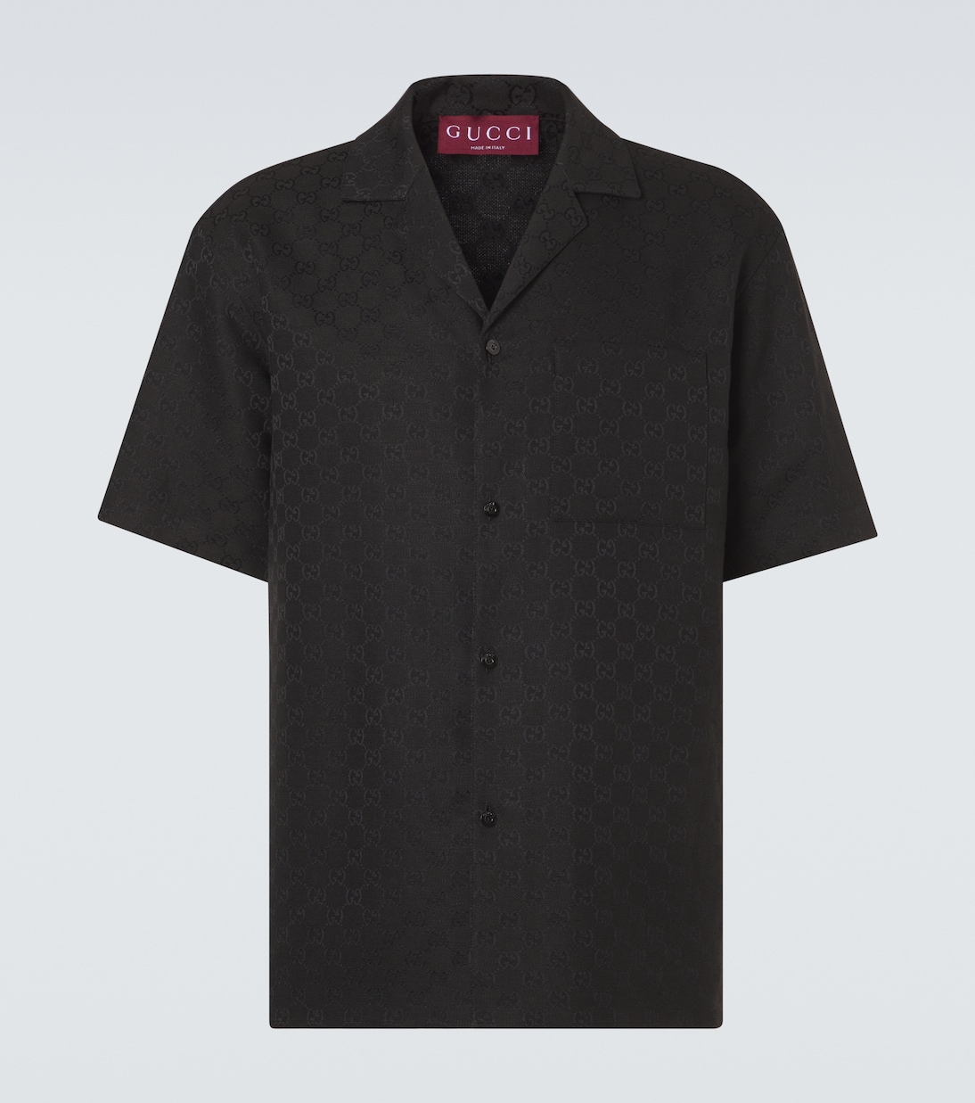 GG Canvas linen-blend bowling shirt | Gucci