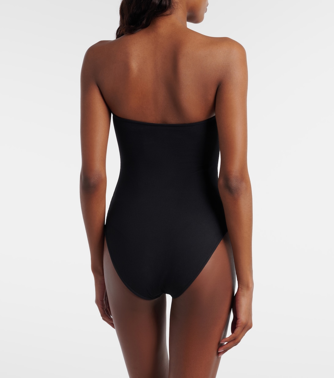 Ribbed-knit bandeau swimsuit | Toteme