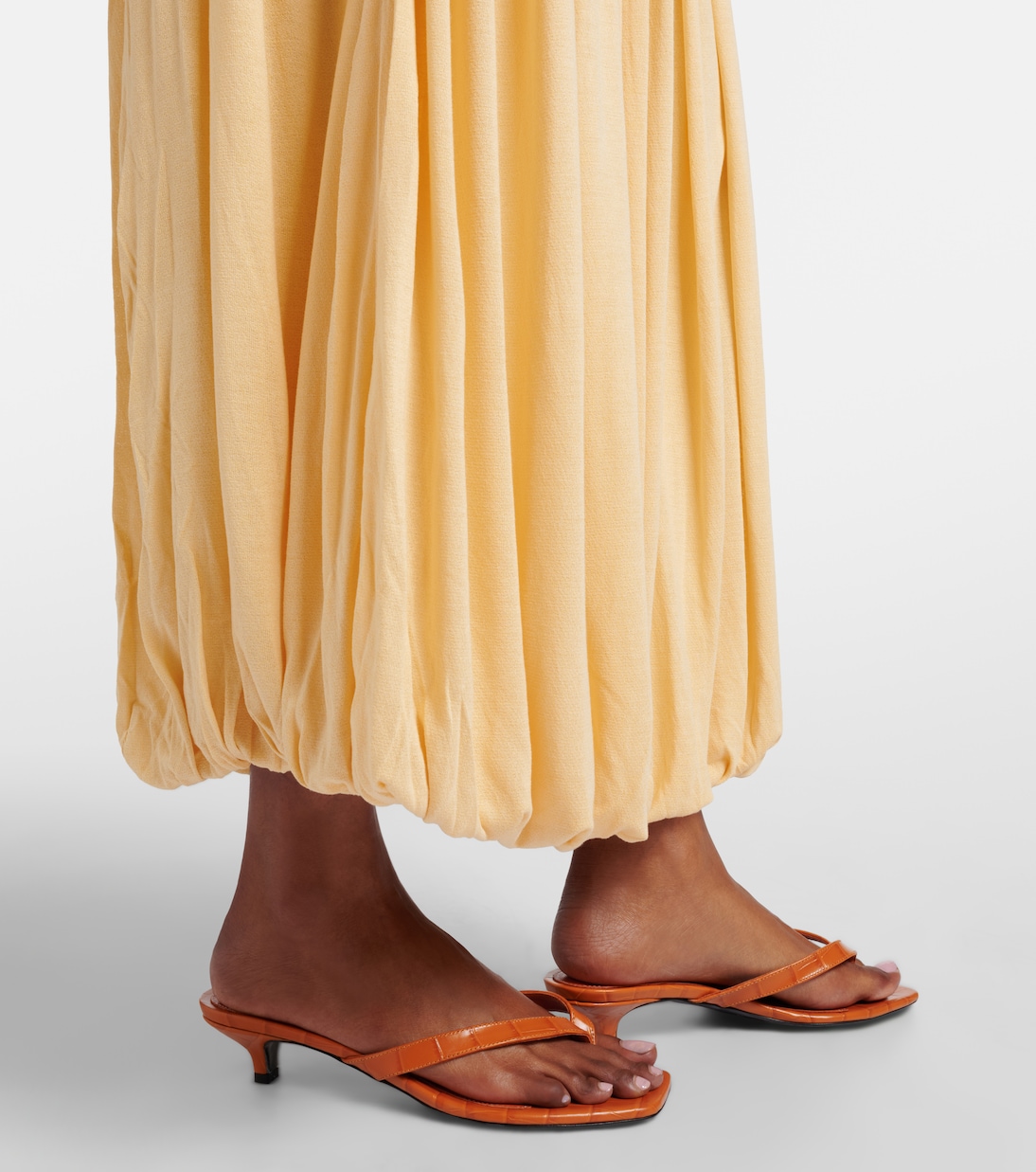 Croc-effect leather thong sandals | Toteme