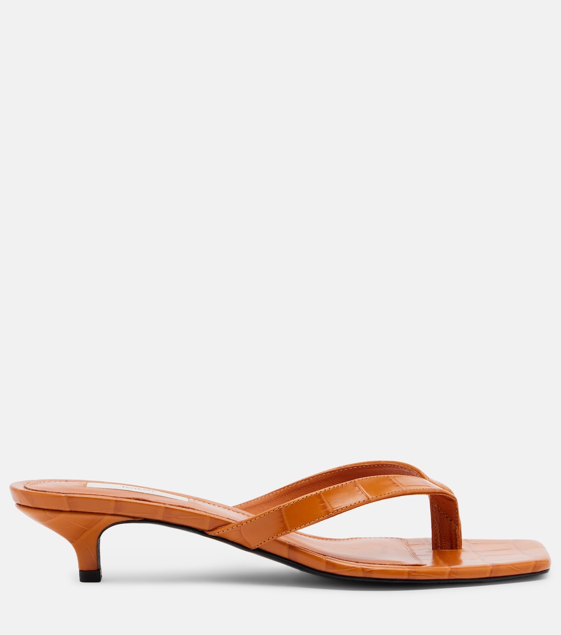 Croc-effect leather thong sandals | Toteme