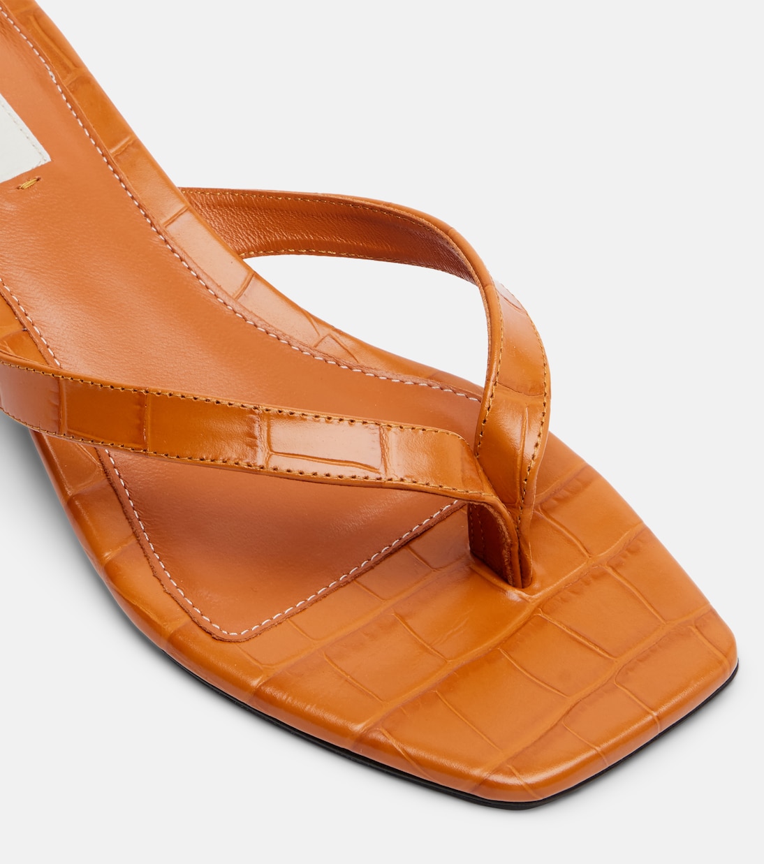Croc-effect leather thong sandals | Toteme