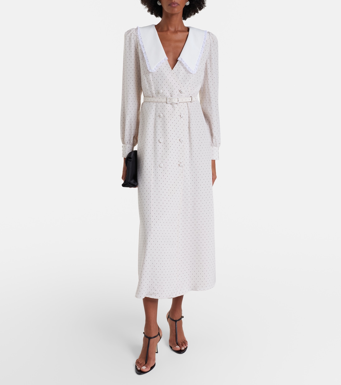 Polka-dot silk midi dress | Alessandra Rich