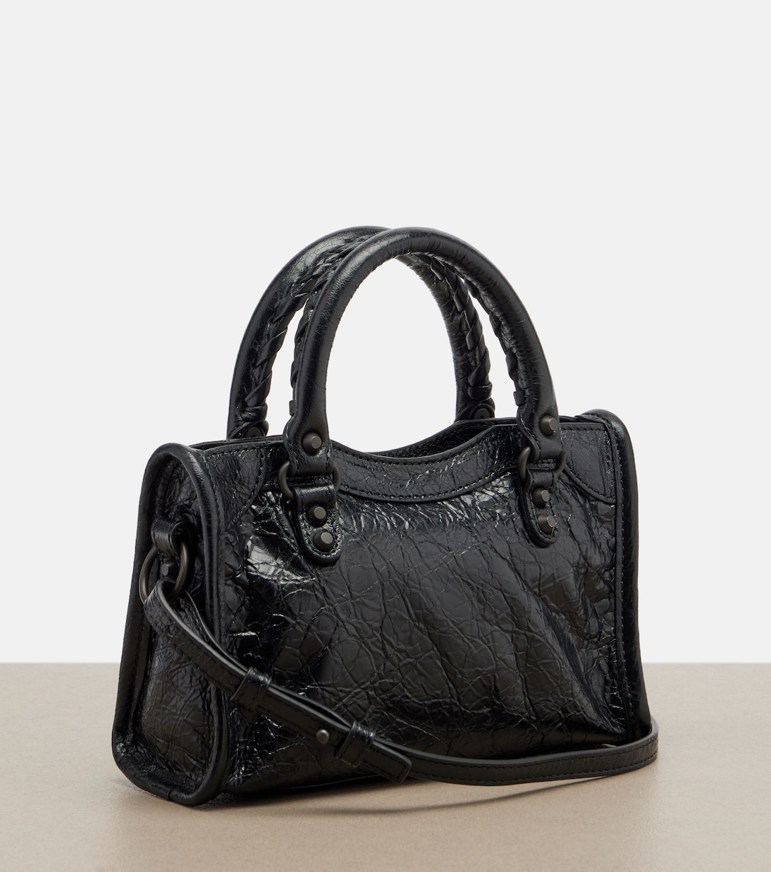 Le City Mini leather top-handle bag | Balenciaga