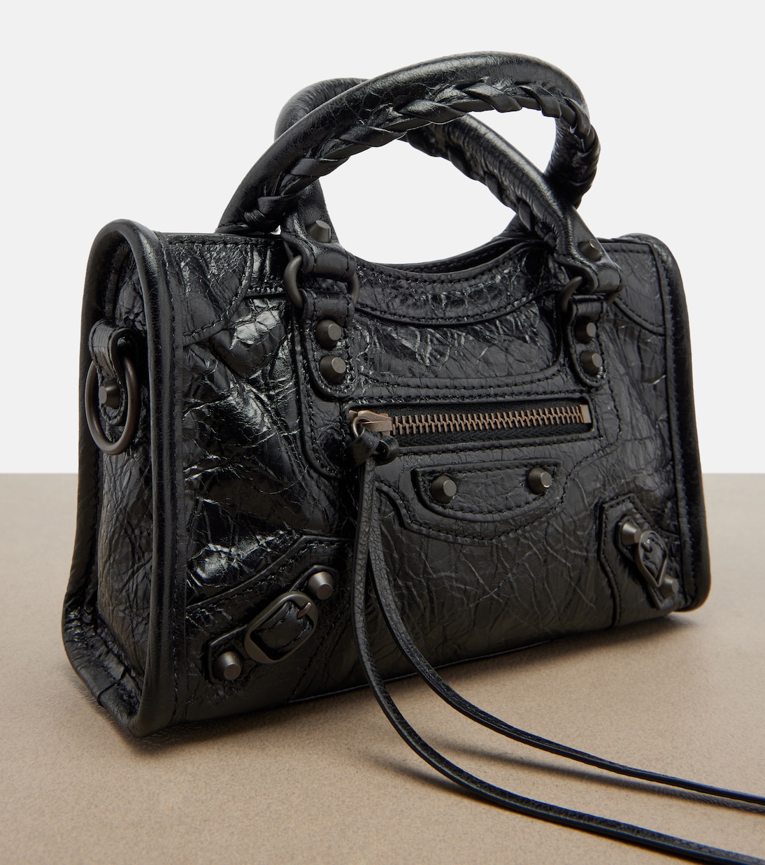 Le City Mini leather top-handle bag | Balenciaga
