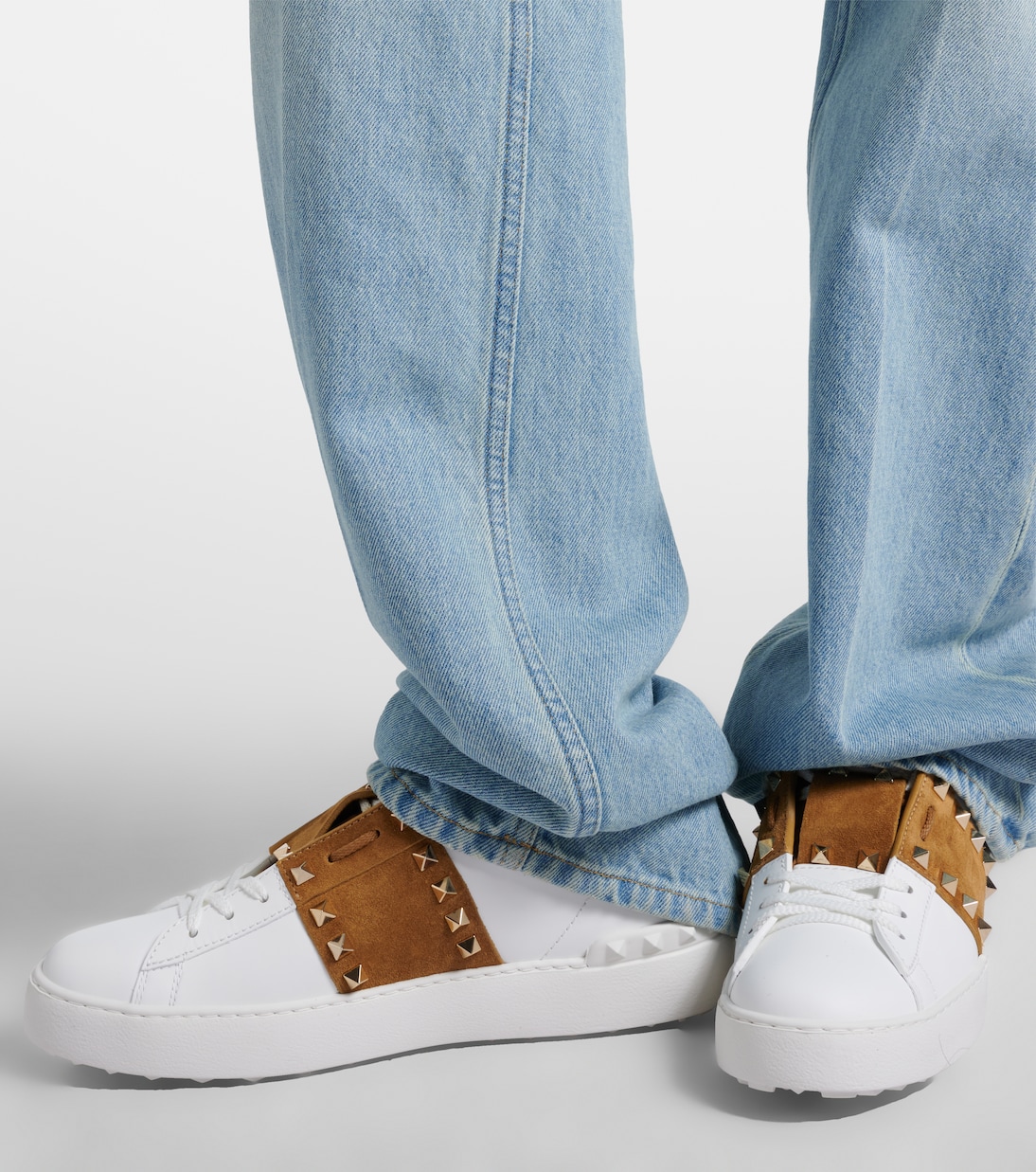 Zapatillas Rockstud de piel con ante | Valentino Garavani