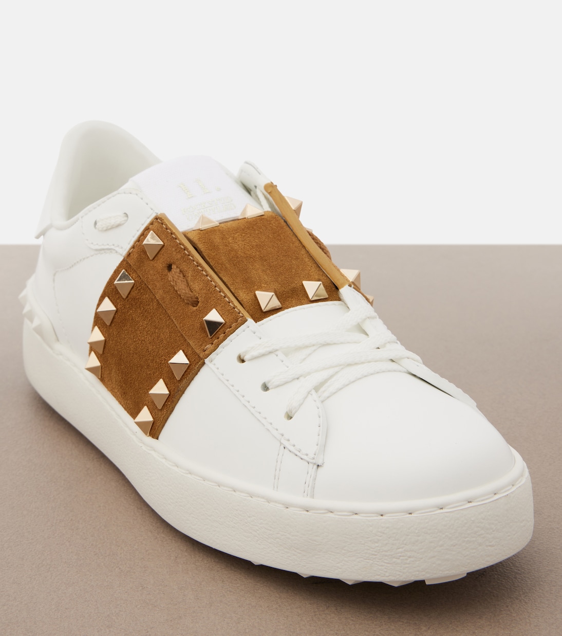 Zapatillas Rockstud de piel con ante | Valentino Garavani