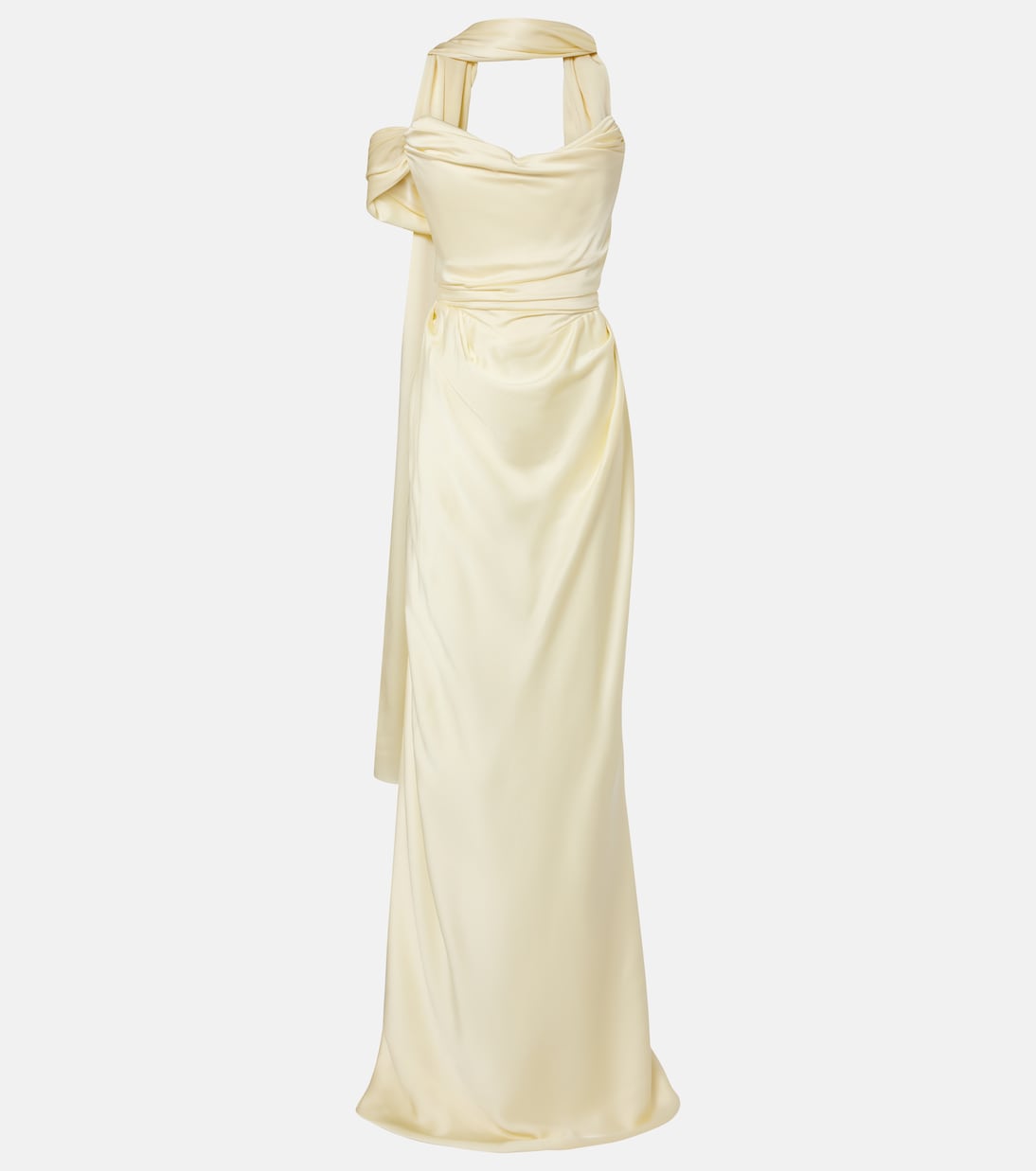 Nova Vixen scarf-detail satin bustier gown | Vivienne Westwood