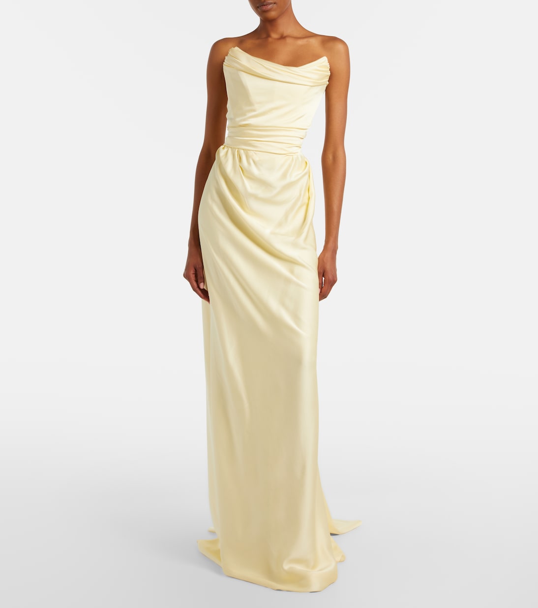 Nova Vixen scarf-detail satin bustier gown | Vivienne Westwood