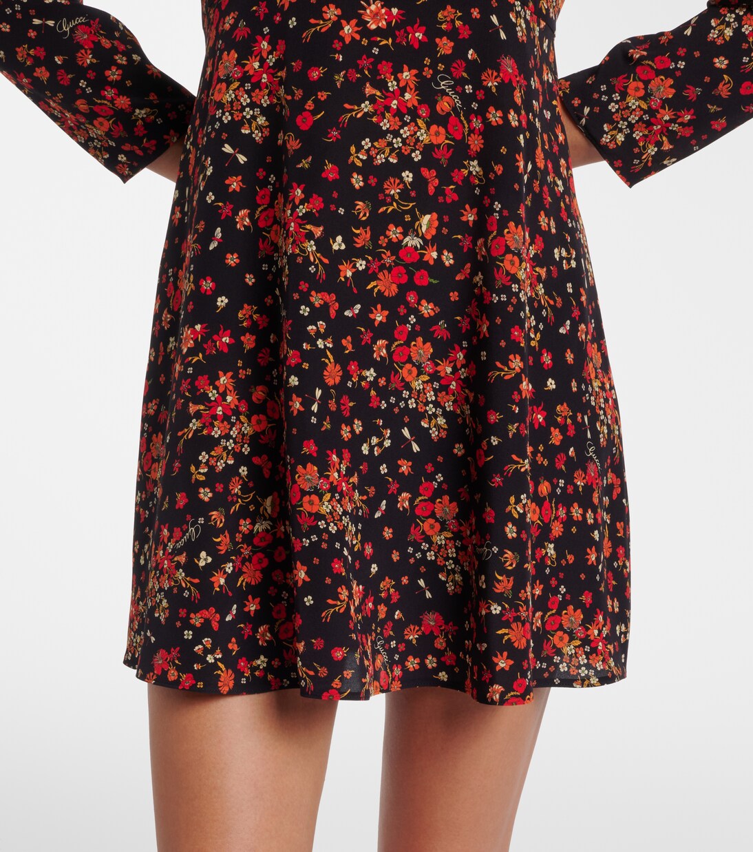 Floral silk minidress | Gucci