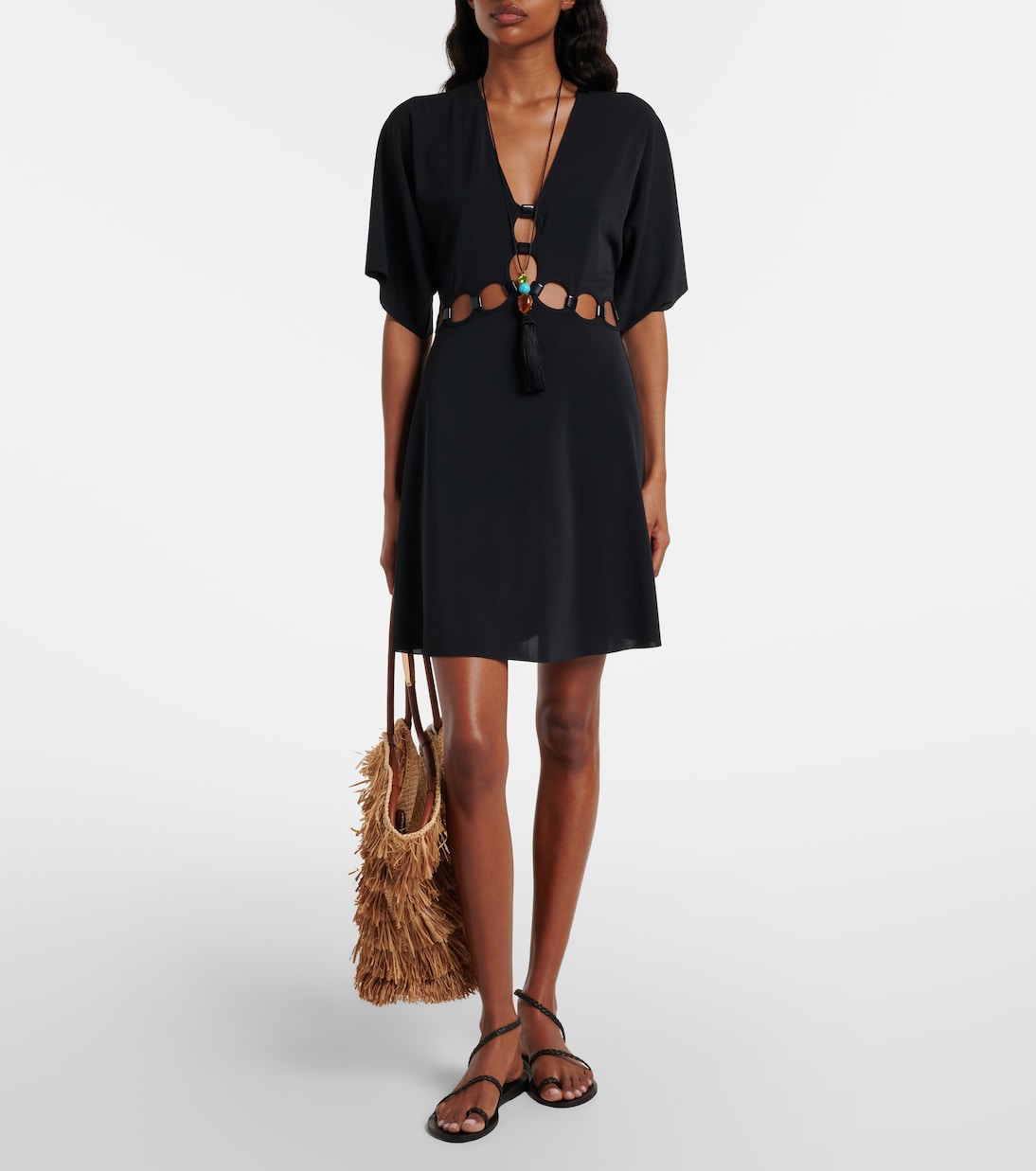 Connection 컷아웃 저지 미니드레스 | Eres