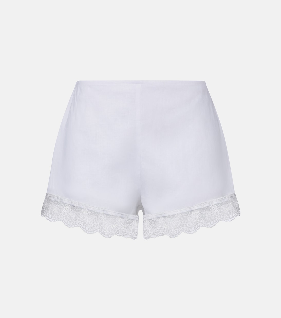 Von lace-trimmed linen shorts | Staud