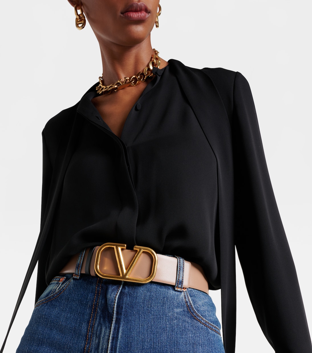 VLogo Signature 40 reversible leather belt | Valentino Garavani