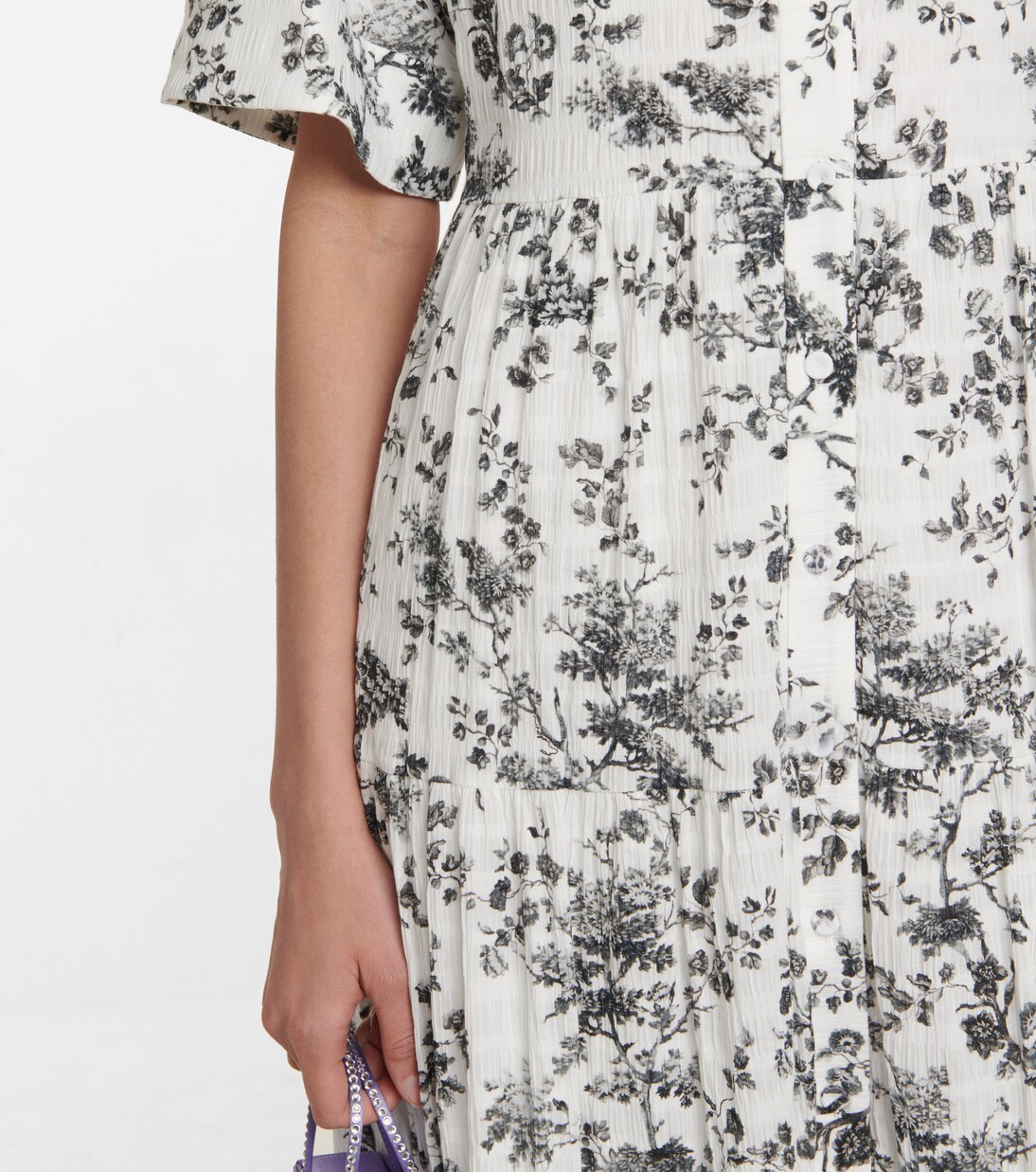 Robe longue Kate en coton à fleurs | Erdem