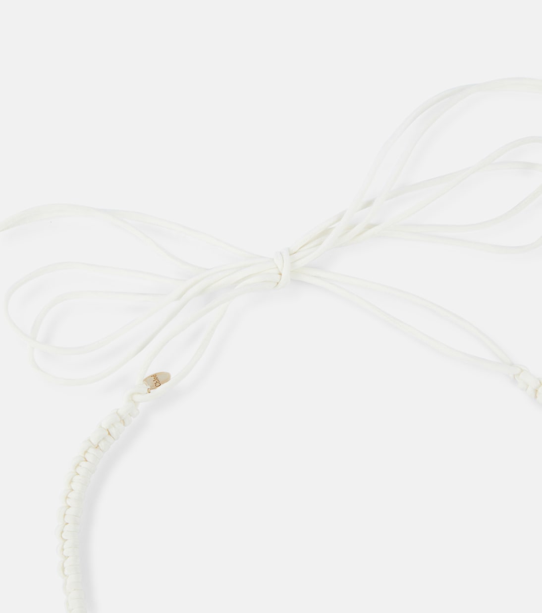 Larry shell-embellished crêpe de chine necklace | Chloé