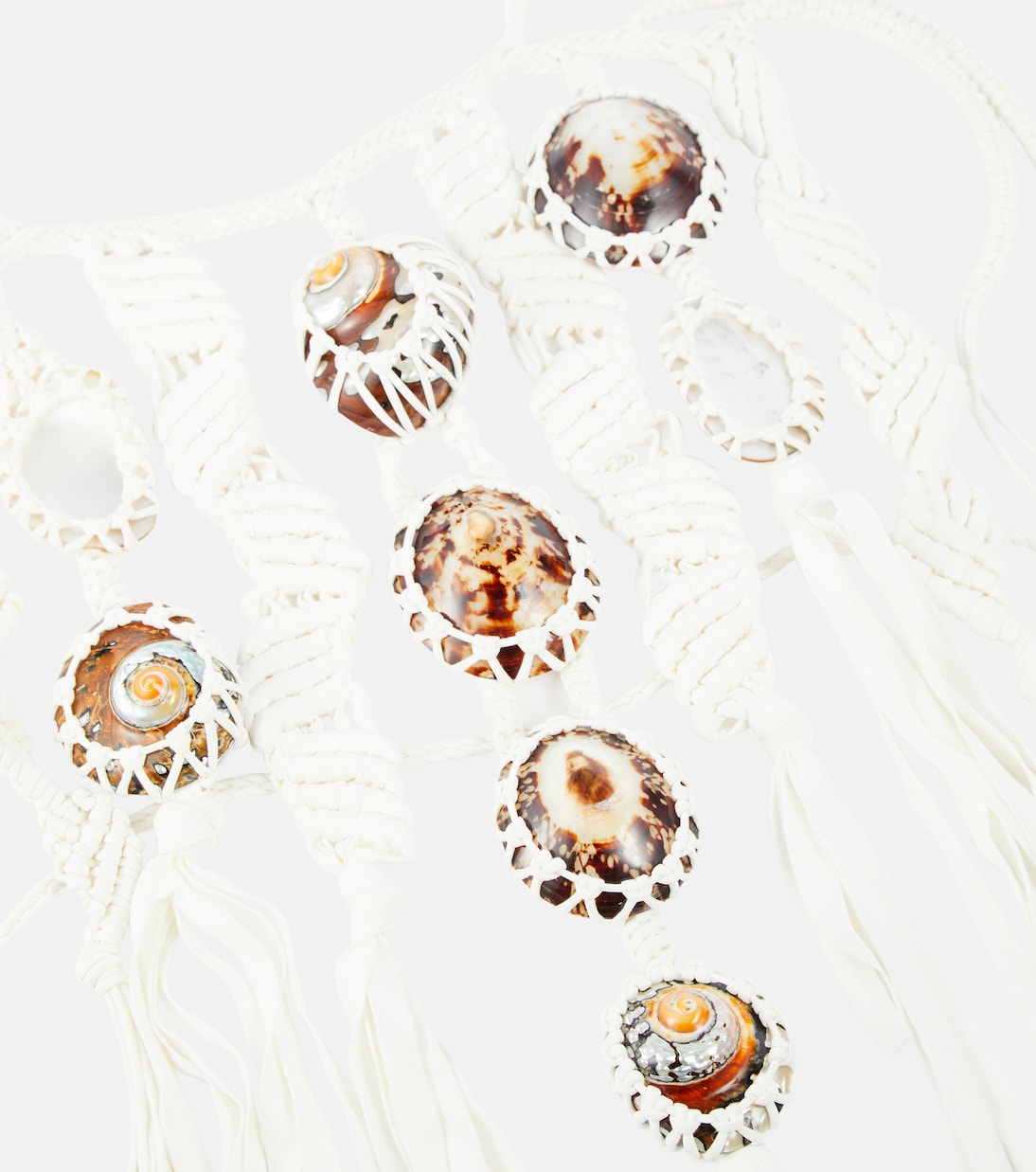 Larry shell-embellished crêpe de chine necklace | Chloé