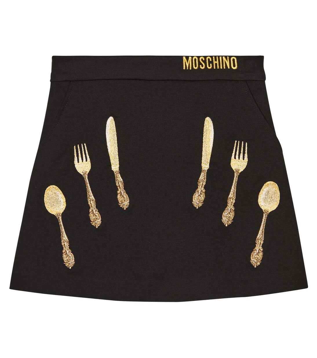 Jupe brodée à logo | Moschino Kids