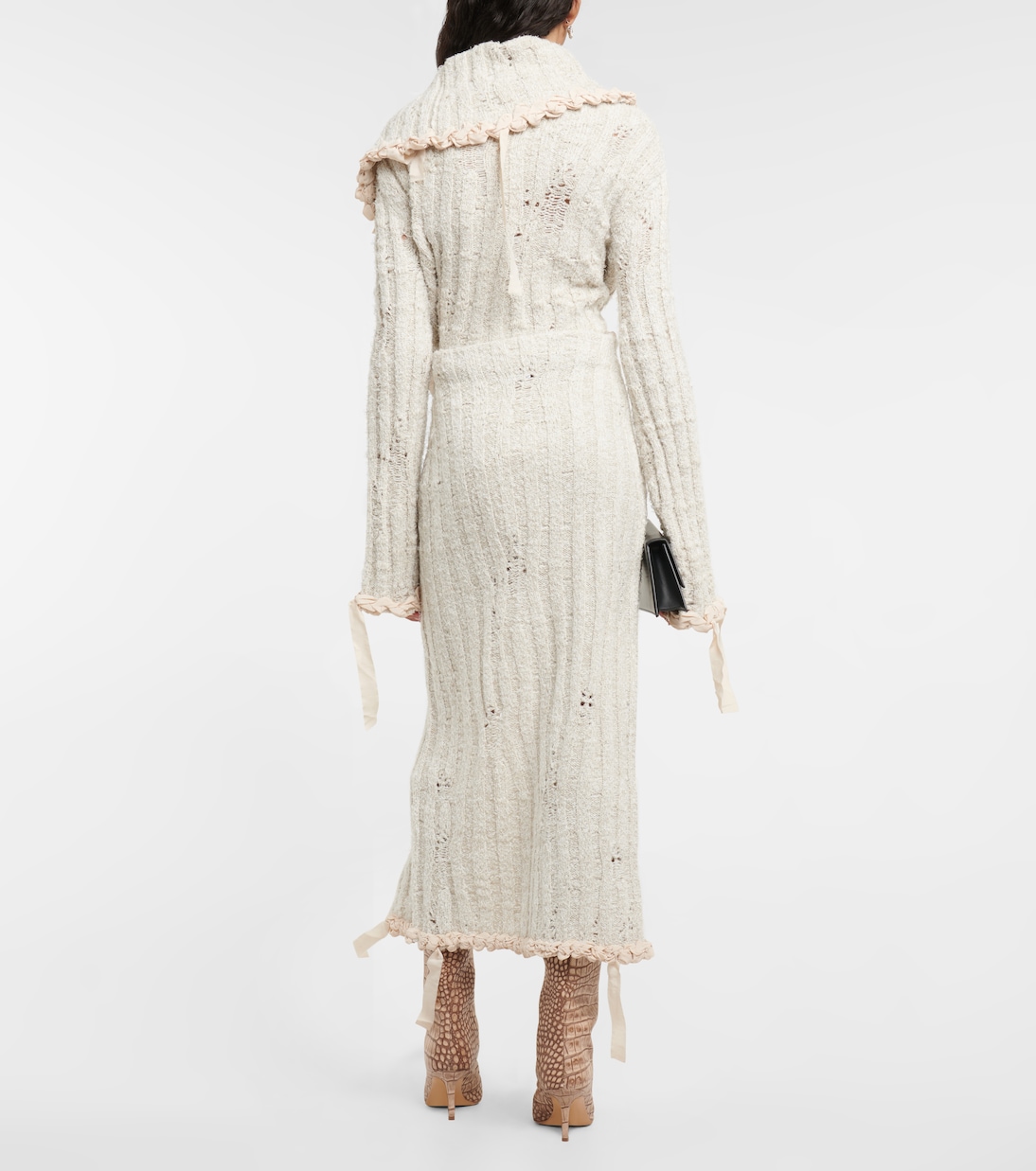 Crochet wool-blend maxi skirt | Acne Studios