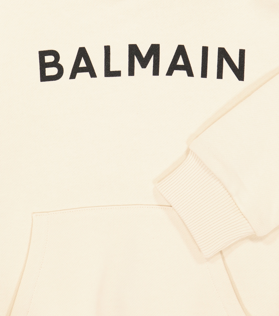 Logo cotton jersey hoodie | Balmain Kids