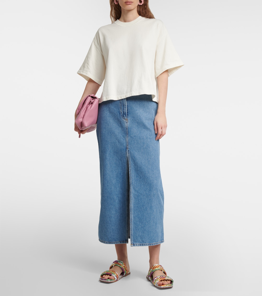 Sandalen aus Metallic-Leder | Dries Van Noten