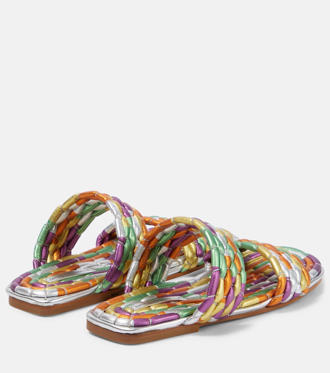 Sandalen aus Metallic-Leder | Dries Van Noten