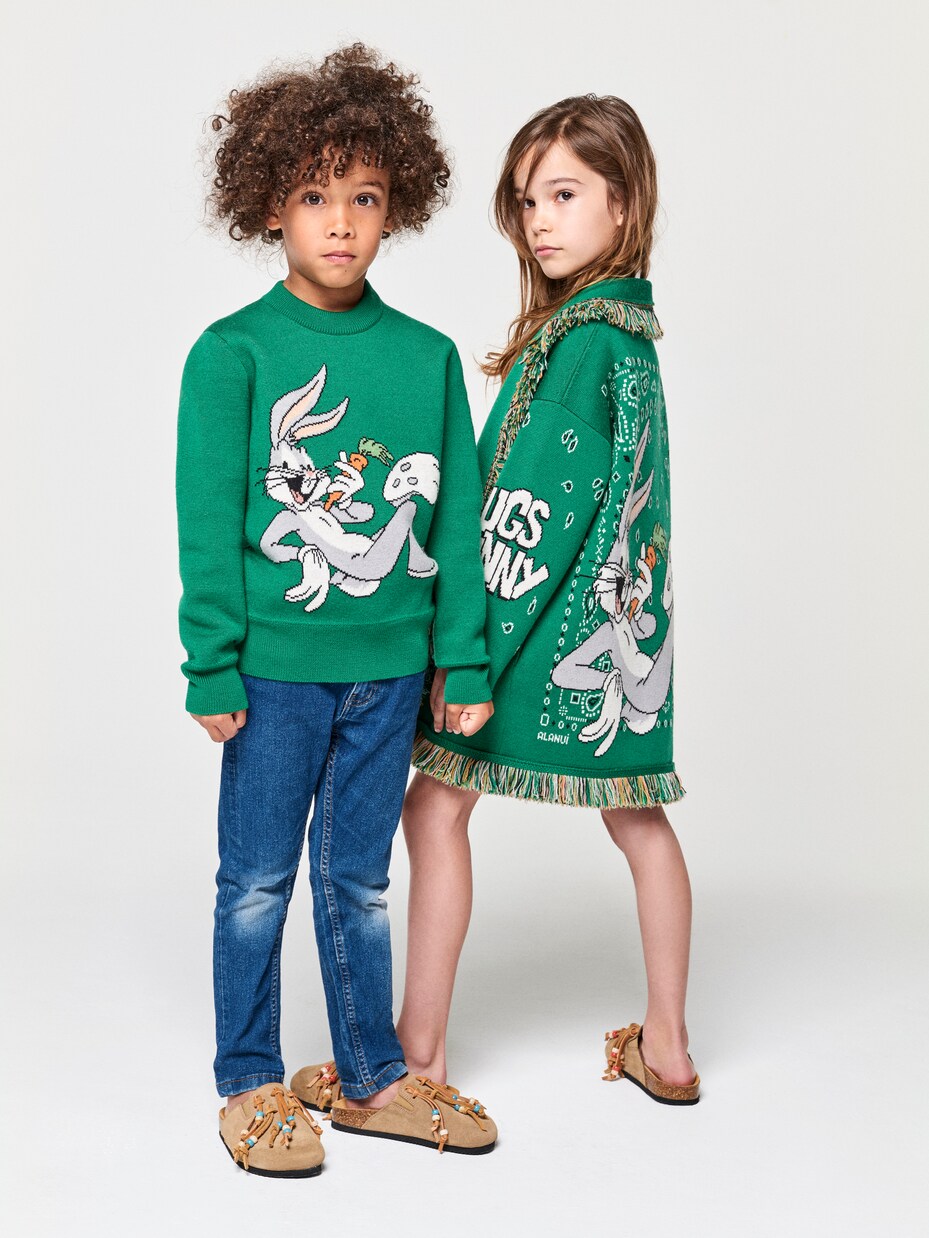 x Looney Tunes – Pull Bugs Bunny en laine vierge | Alanui Kids