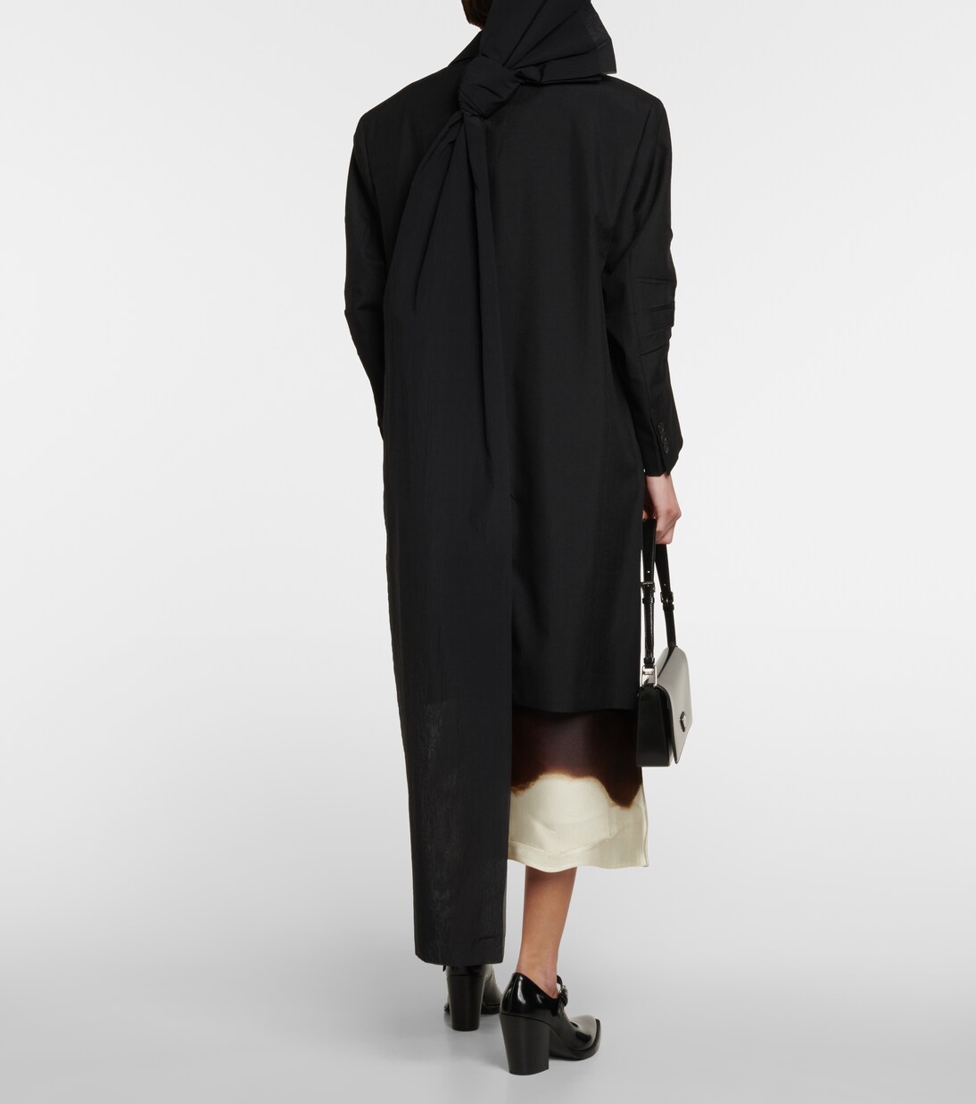 Bow-detail mohair coat | Prada