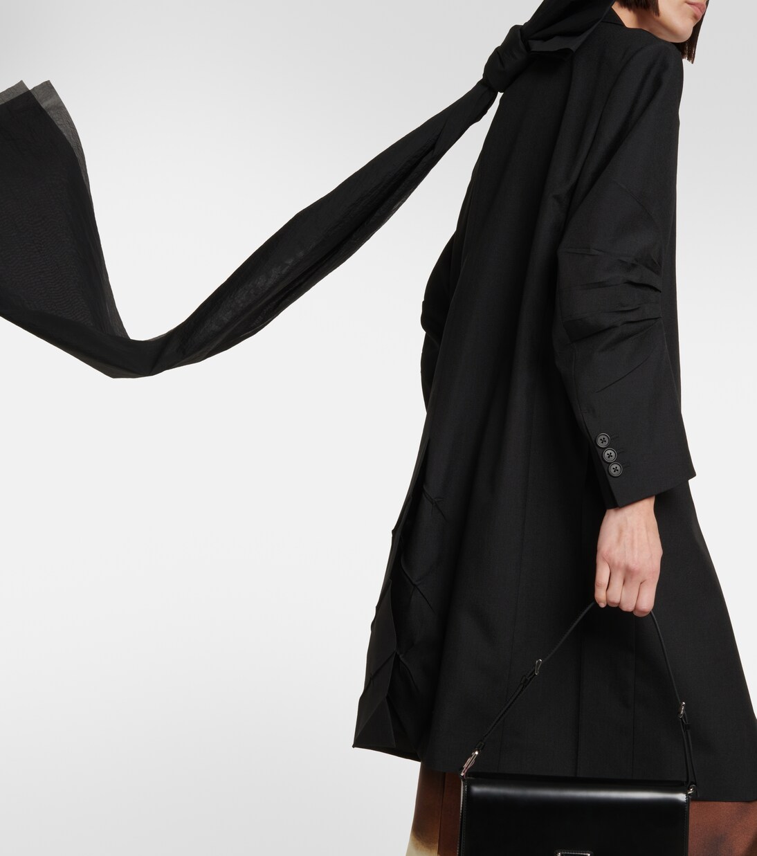 Bow-detail mohair coat | Prada