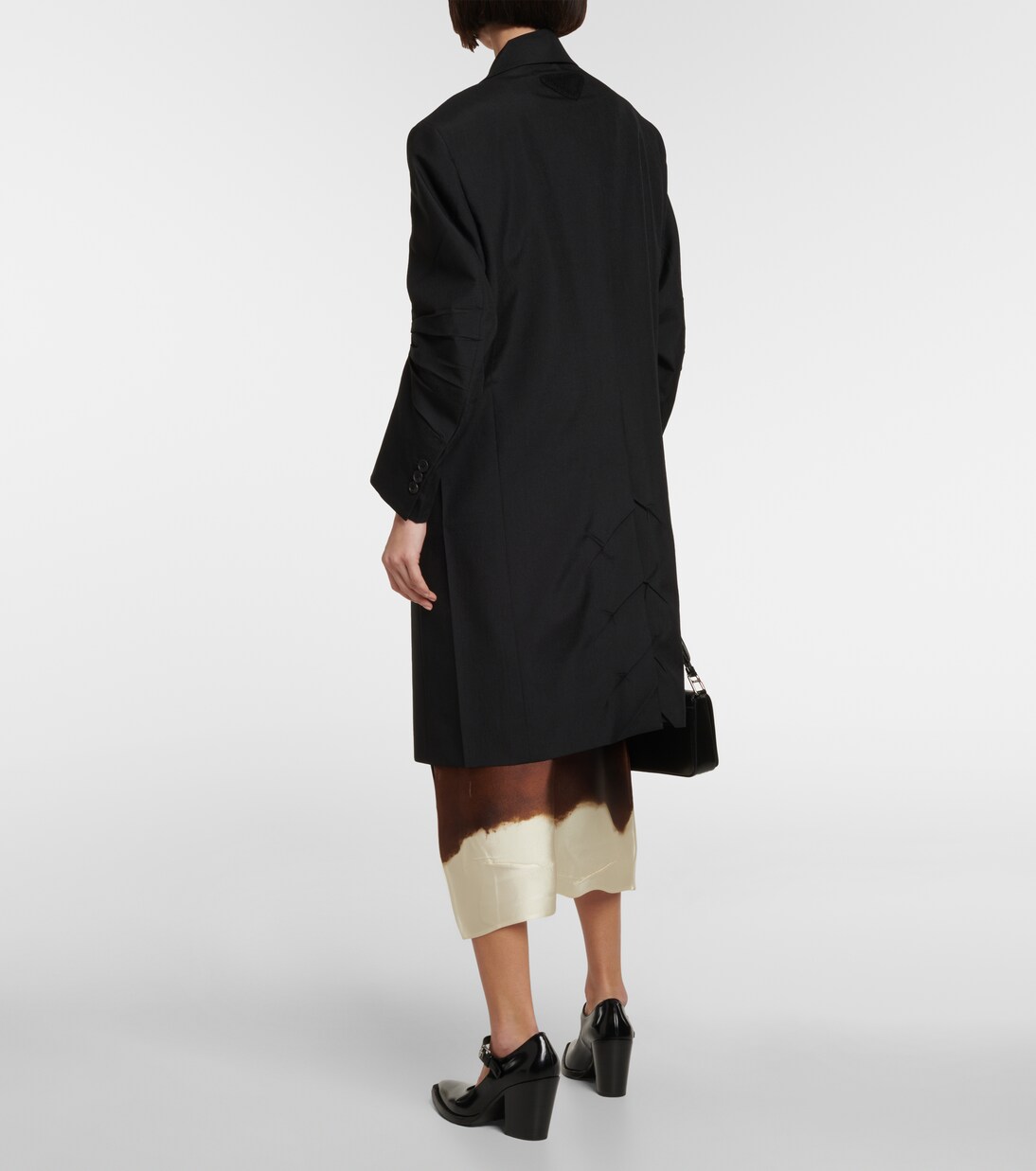 Bow-detail mohair coat | Prada