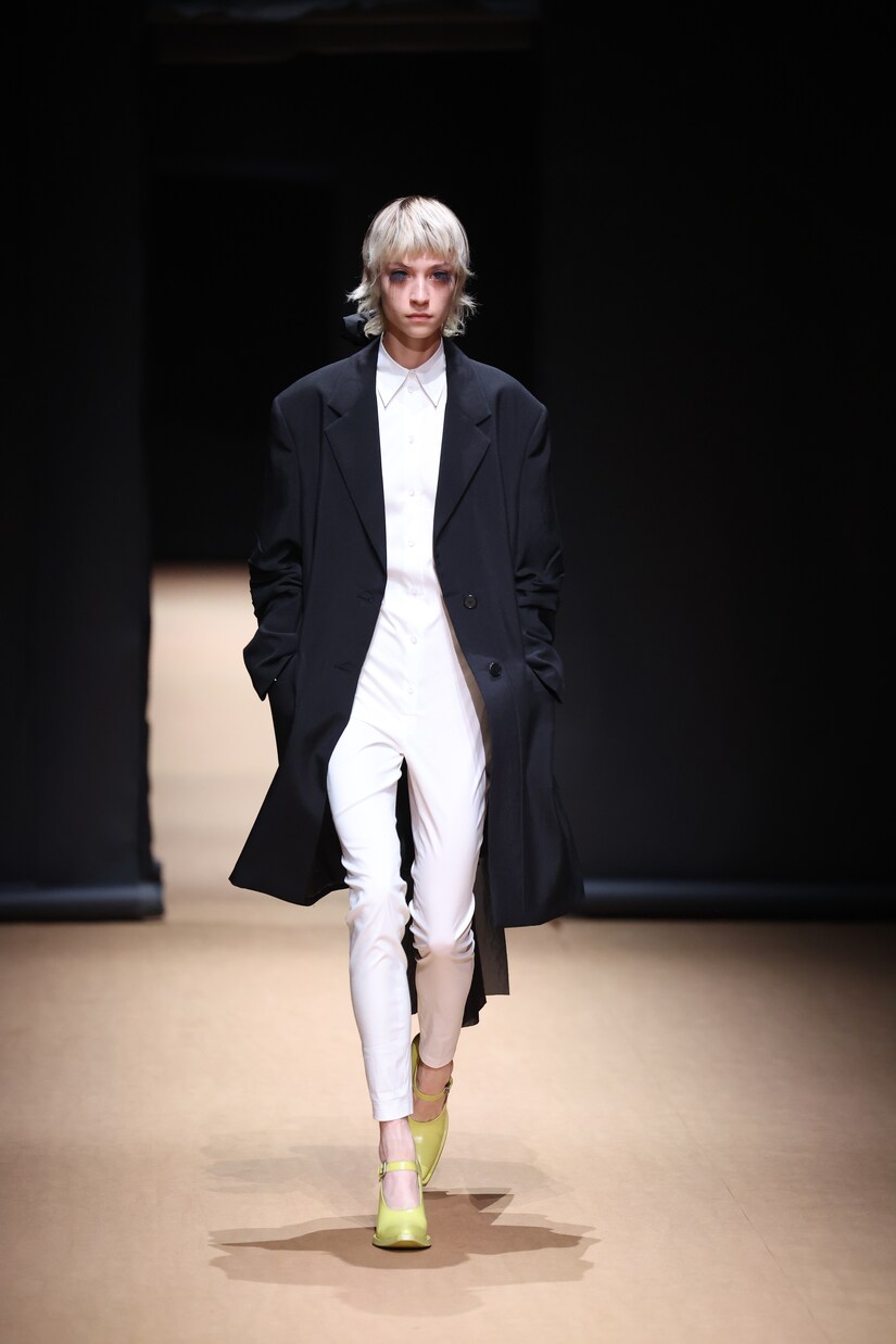 Bow-detail mohair coat | Prada